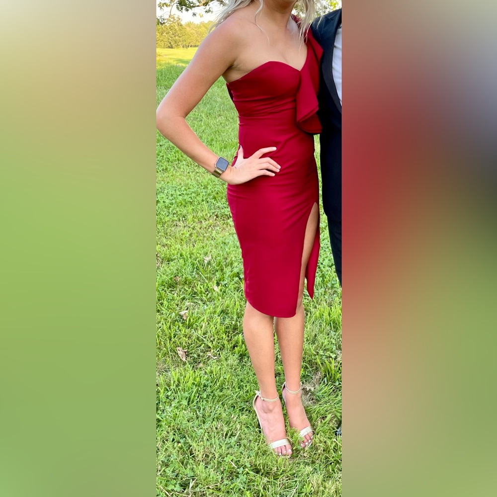 Red formal dress worn once!